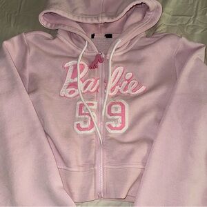 Barbie Light Pink Zip-Up Hoodie